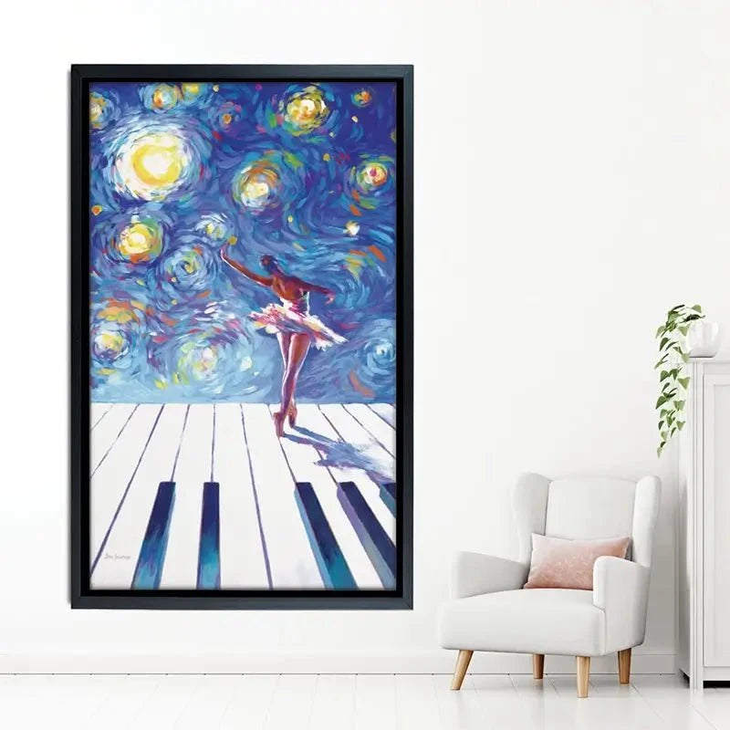 Ballerina Starry Night Canvas Print Ballerina Starry Night Canvas Print wall art product Leon Devenice