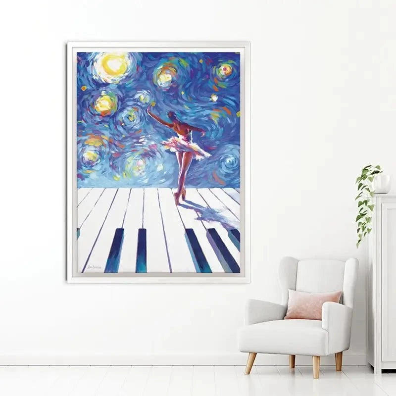Ballerina Starry Night Canvas Print Ballerina Starry Night Canvas Print wall art product Leon Devenice