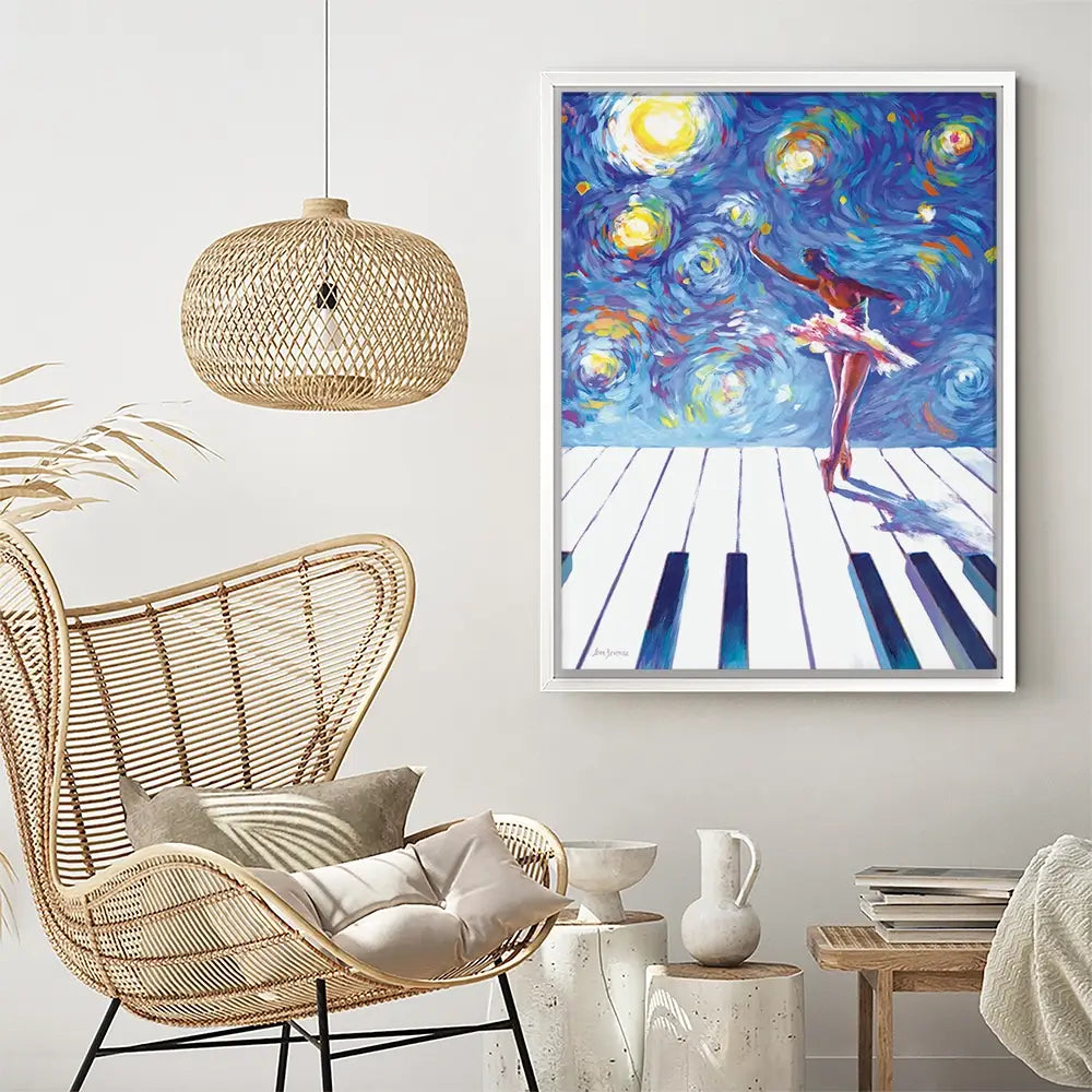 Ballerina Starry Night Canvas Print Ballerina Starry Night Canvas Print wall art product Leon Devenice
