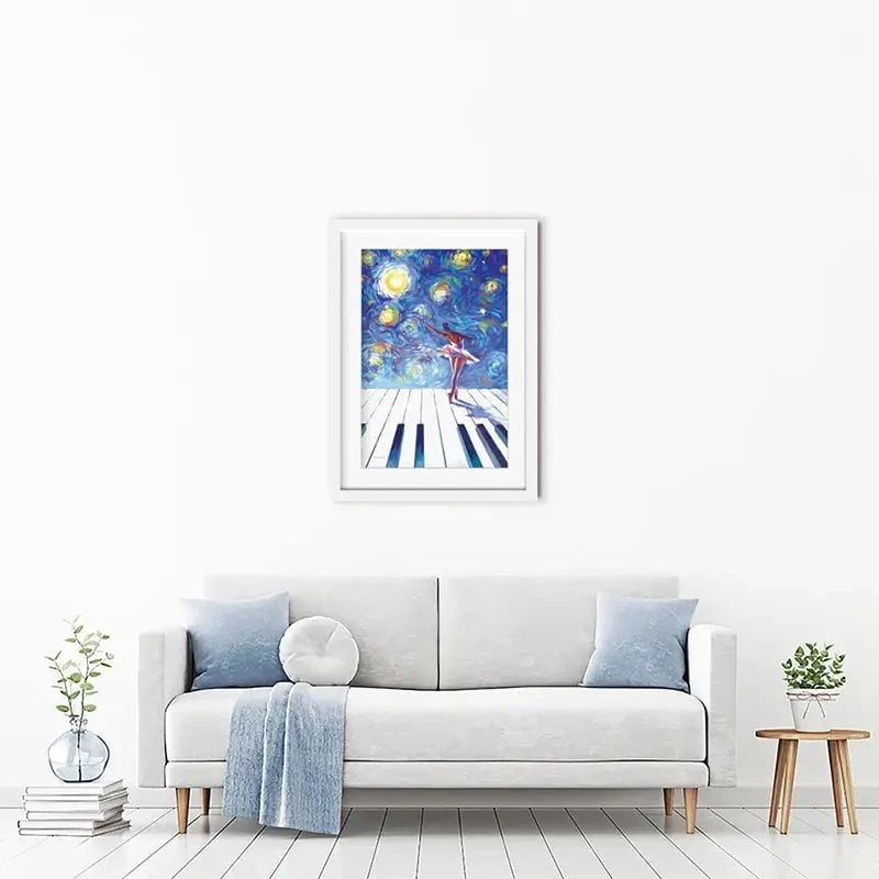 Ballerina Starry Night Framed Art Print Ballerina Starry Night Framed Art Print wall art product Leon Devenice
