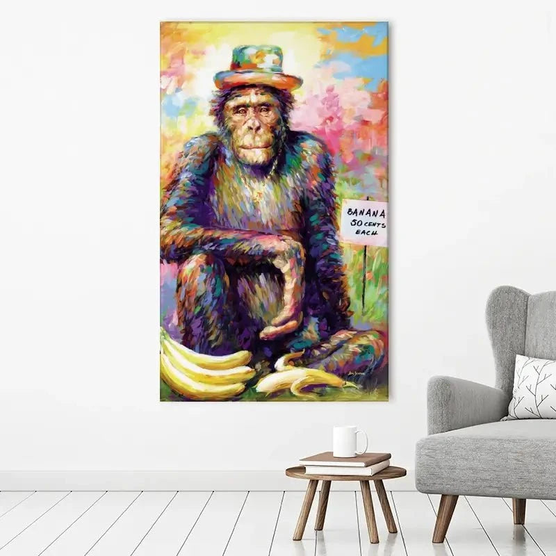 Banana King Canvas Print Banana King Canvas Print wall art product Leon Devenice