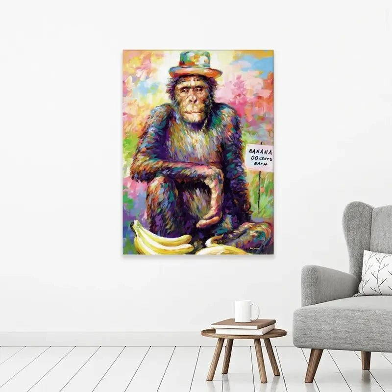 Banana King Canvas Print Banana King Canvas Print wall art product Leon Devenice