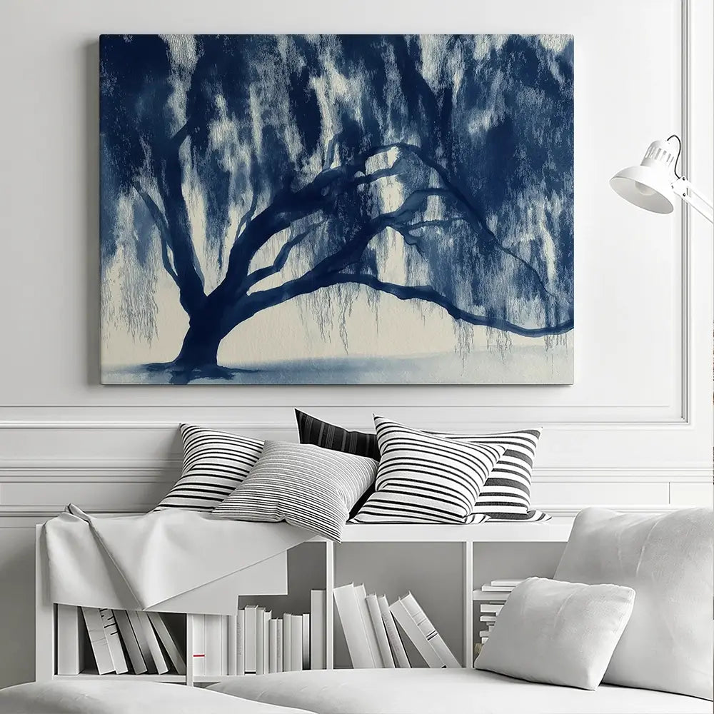 Banyan Tree Canopy Silhouette Canvas Print Banyan Tree Canopy Silhouette Canvas Print wall art product Chromatic Storm Studio