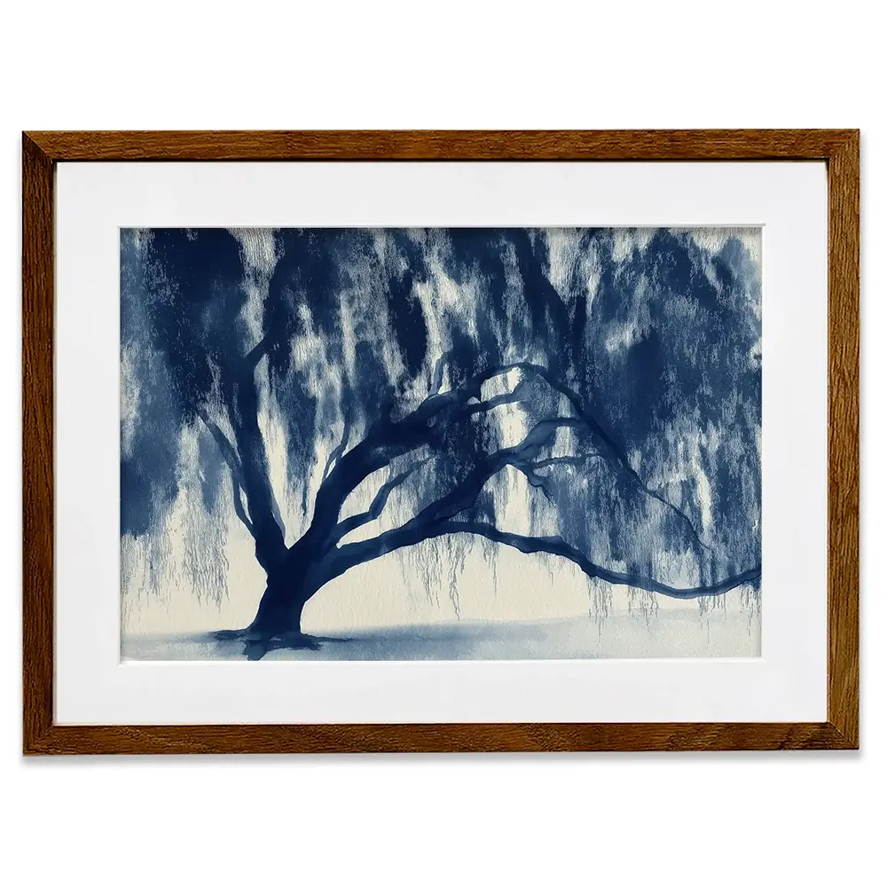Banyan Tree Canopy Silhouette Framed Art Print Banyan Tree Canopy Silhouette Framed Art Print wall art product Chromatic Storm Studio