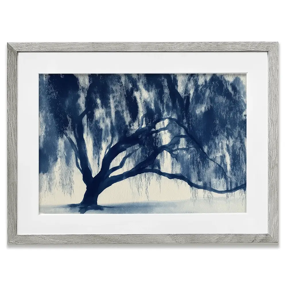 Banyan Tree Canopy Silhouette Framed Art Print Banyan Tree Canopy Silhouette Framed Art Print wall art product Chromatic Storm Studio