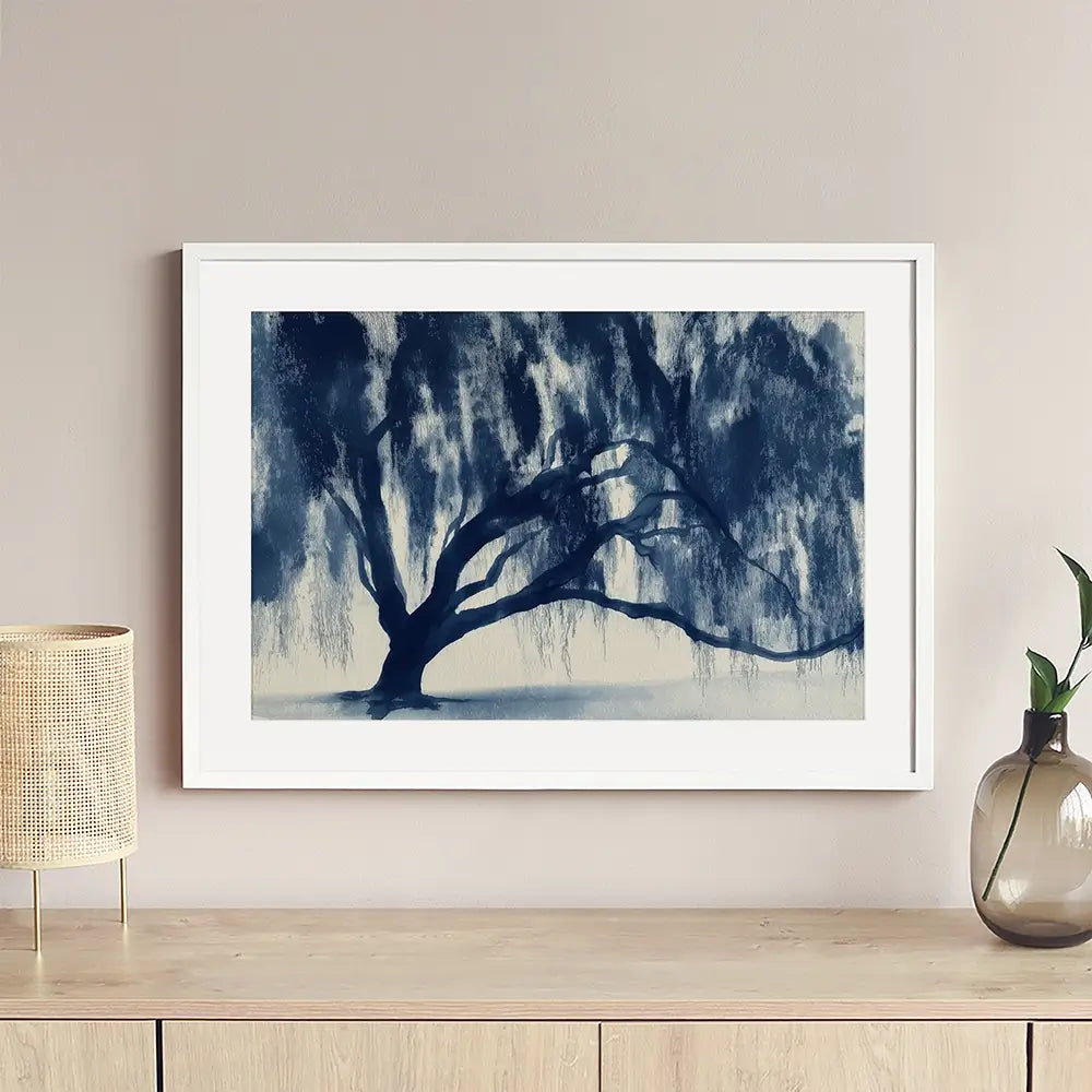 Banyan Tree Canopy Silhouette Framed Art Print Banyan Tree Canopy Silhouette Framed Art Print wall art product Chromatic Storm Studio