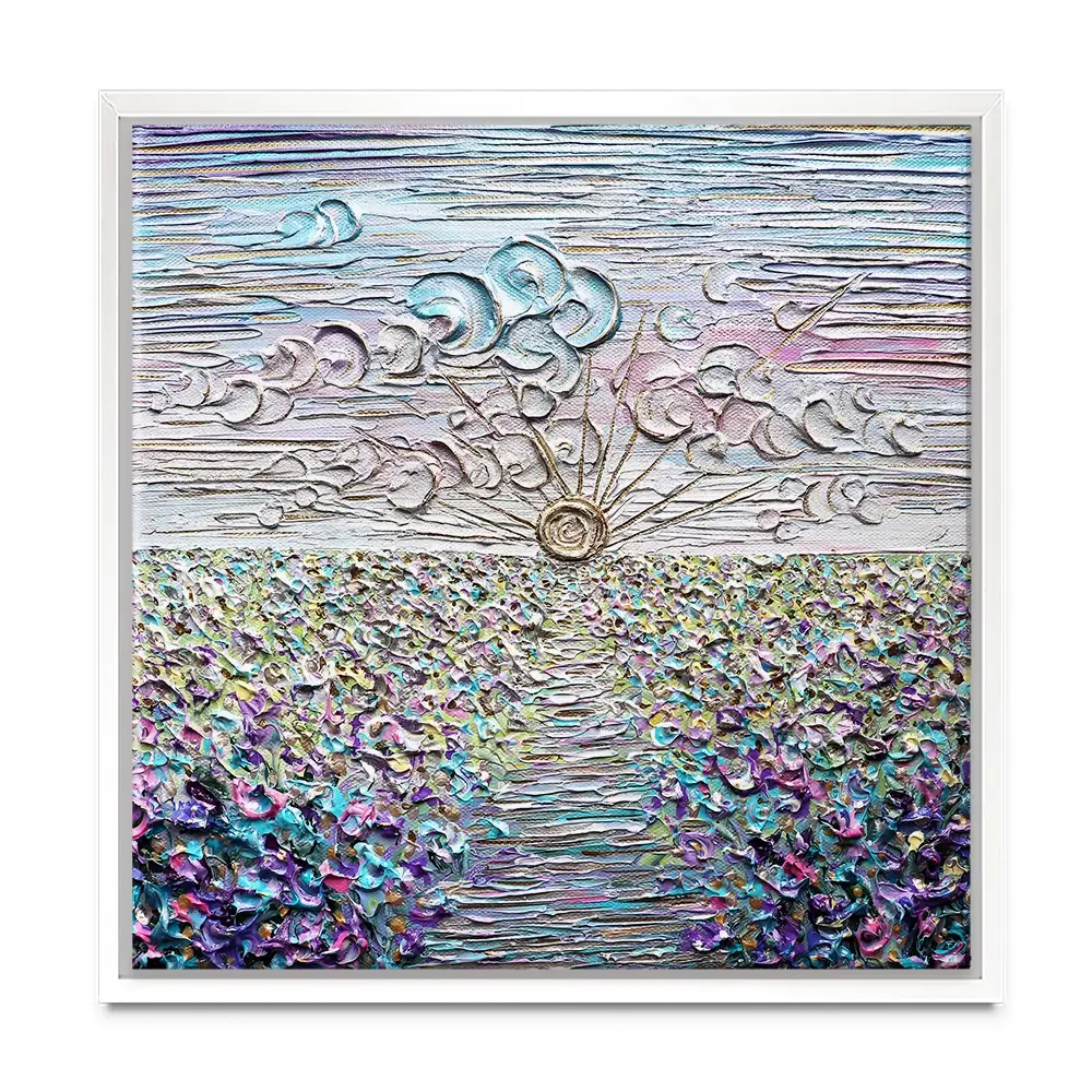 Be The Sunshine Square Canvas Print Be The Sunshine Square Canvas Print wall art product Nada Khatib