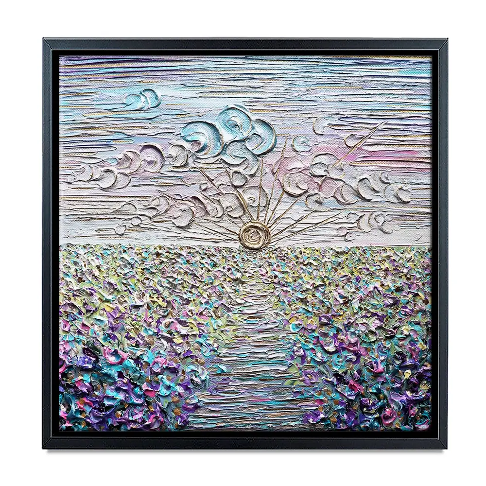 Be The Sunshine Square Canvas Print Be The Sunshine Square Canvas Print wall art product Nada Khatib