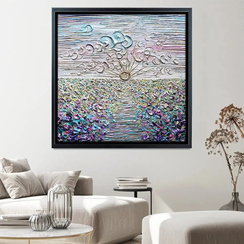 Be The Sunshine Square Canvas Print Be The Sunshine Square Canvas Print wall art product Nada Khatib