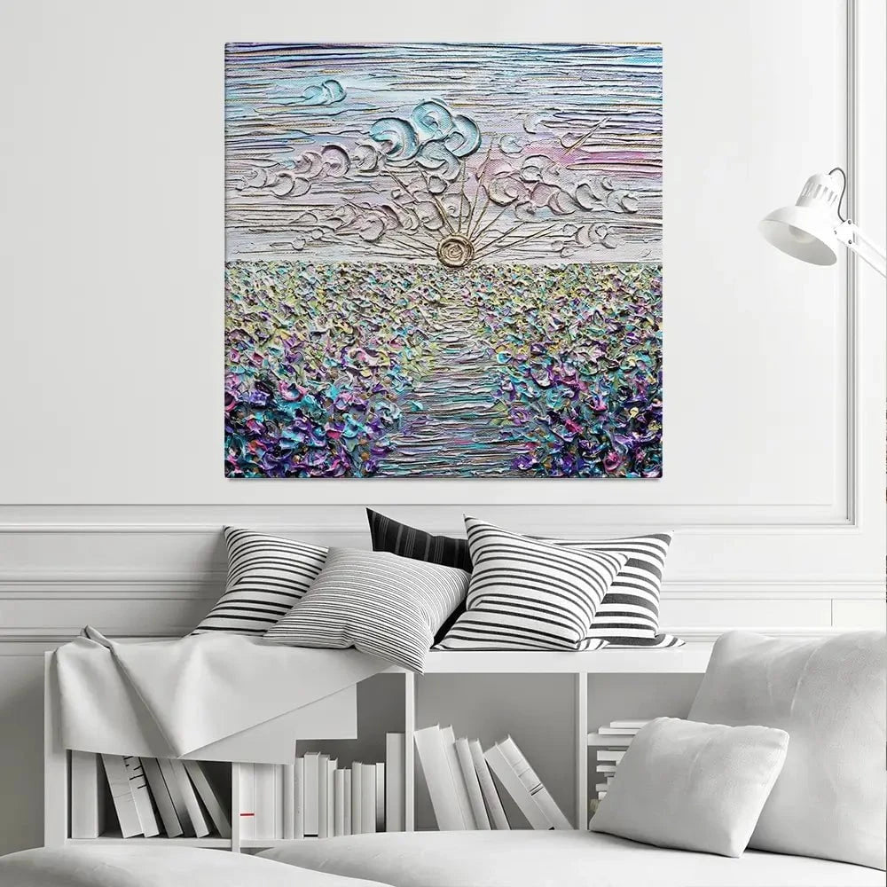 Be The Sunshine Square Canvas Print Be The Sunshine Square Canvas Print wall art product Nada Khatib