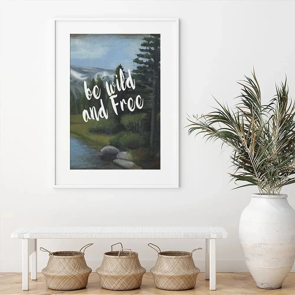 Be Wild And Free Framed Art Print Be Wild And Free Framed Art Print wall art product Naomi McCavitt