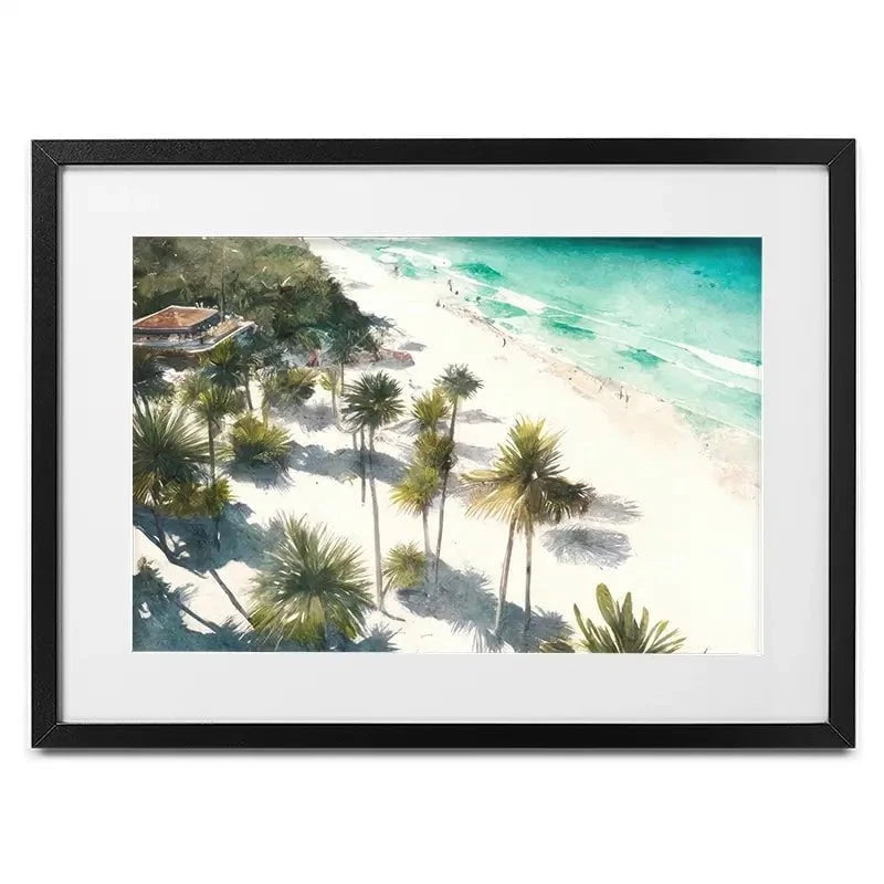 Beach And Palms Framed Art Print Beach And Palms Framed Art Print wall art product Svetlana Aleynikova