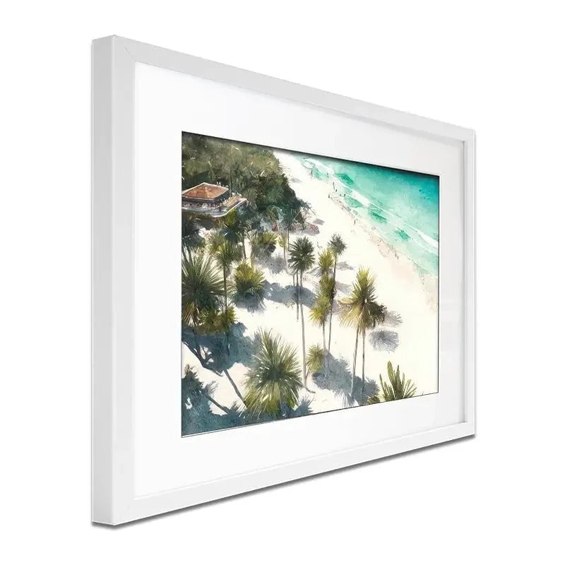 Beach And Palms Framed Art Print Beach And Palms Framed Art Print wall art product Svetlana Aleynikova