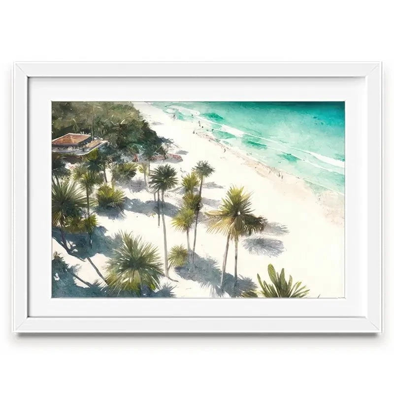 Beach And Palms Framed Art Print Beach And Palms Framed Art Print wall art product Svetlana Aleynikova