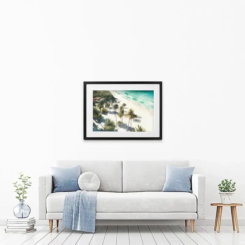 Beach And Palms Framed Art Print Beach And Palms Framed Art Print wall art product Svetlana Aleynikova