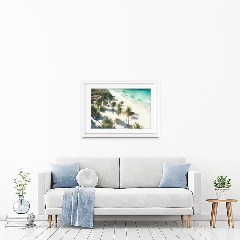Beach And Palms Framed Art Print Beach And Palms Framed Art Print wall art product Svetlana Aleynikova