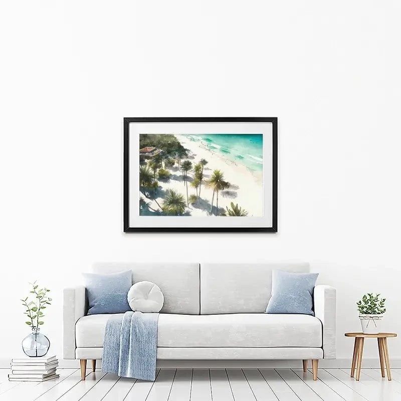 Beach And Palms Framed Art Print Beach And Palms Framed Art Print wall art product Svetlana Aleynikova