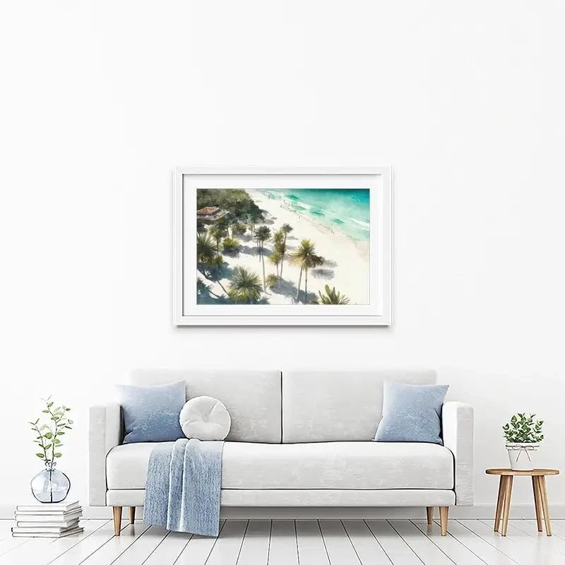 Beach And Palms Framed Art Print Beach And Palms Framed Art Print wall art product Svetlana Aleynikova