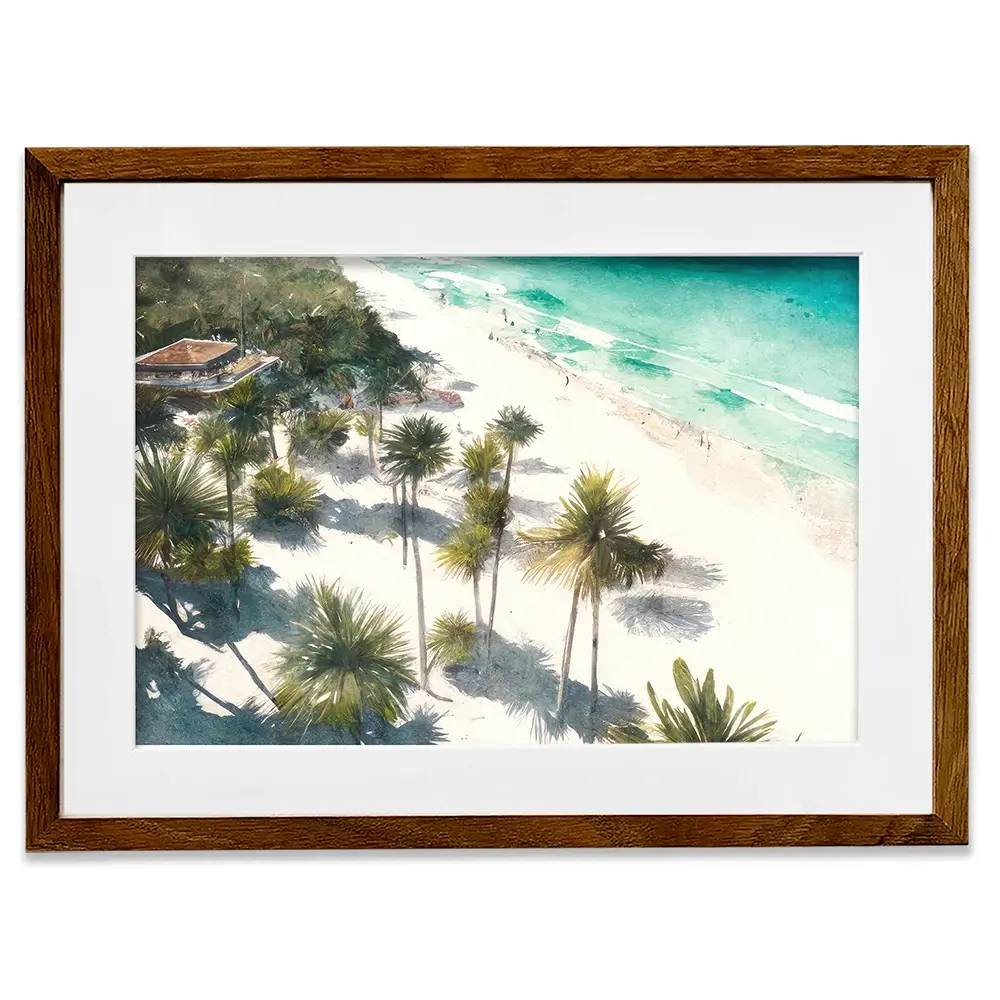 Beach And Palms Framed Art Print Beach And Palms Framed Art Print wall art product Svetlana Aleynikova