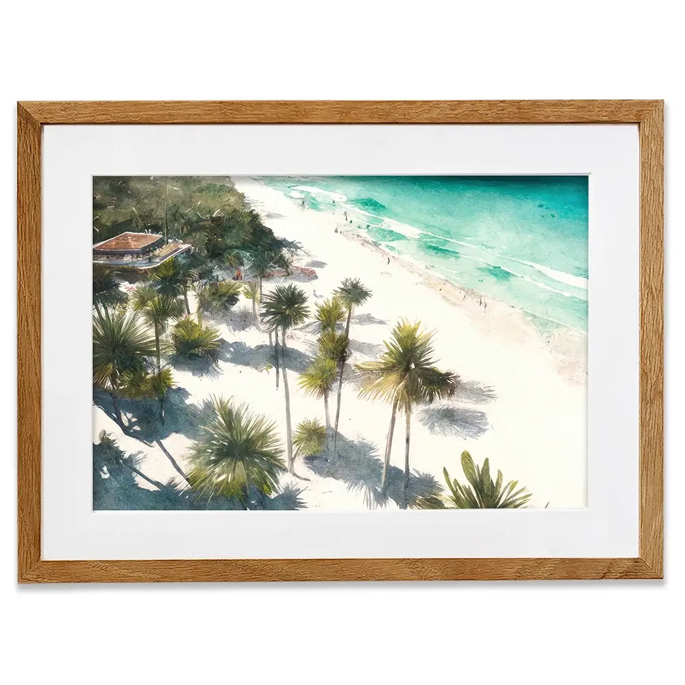 Beach And Palms Framed Art Print Beach And Palms Framed Art Print wall art product Svetlana Aleynikova