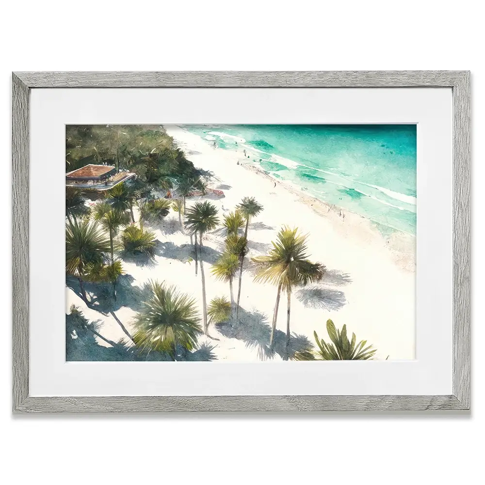 Beach And Palms Framed Art Print Beach And Palms Framed Art Print wall art product Svetlana Aleynikova
