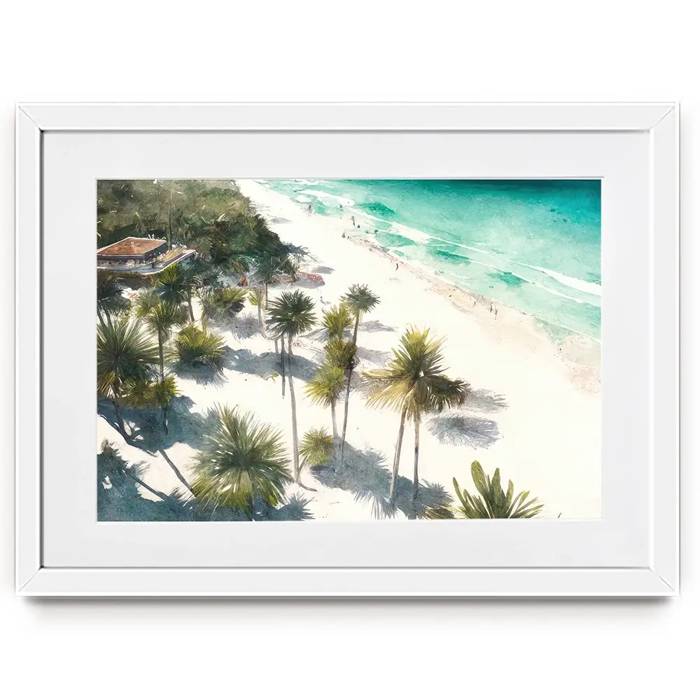 Beach And Palms Framed Art Print Beach And Palms Framed Art Print wall art product Svetlana Aleynikova