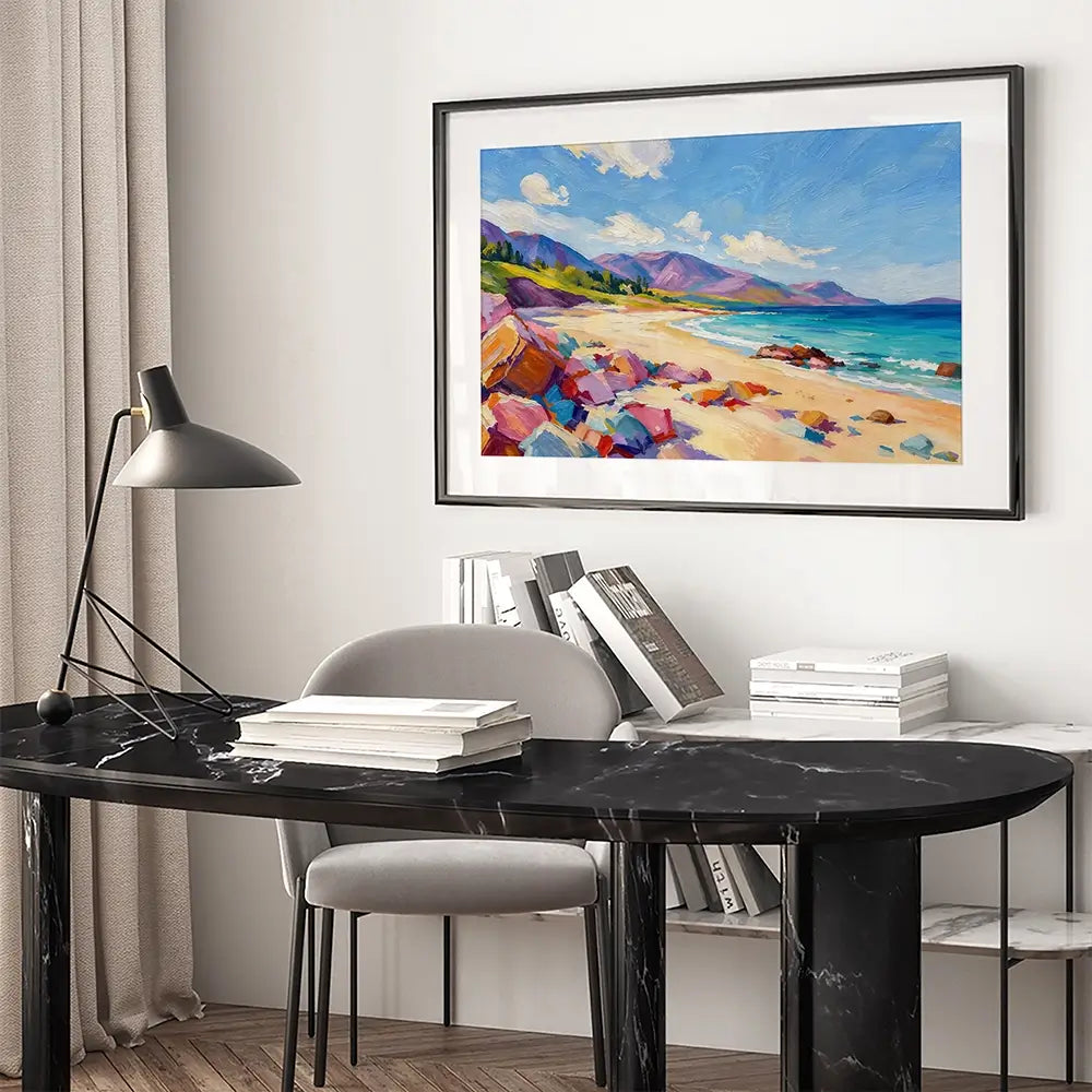 Beach Blocks Framed Art Print Beach Blocks Framed Art Print wall art product David Alexander Elder