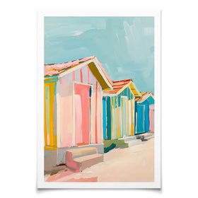 Beach Bungalows Art Print Beach Bungalows Art Print wall art product LSR Design Studio - Independent
