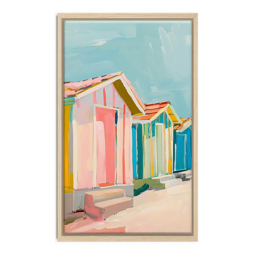 Beach Bungalows Canvas Print Beach Bungalows Canvas Print wall art product LSR Design Studio - Independent