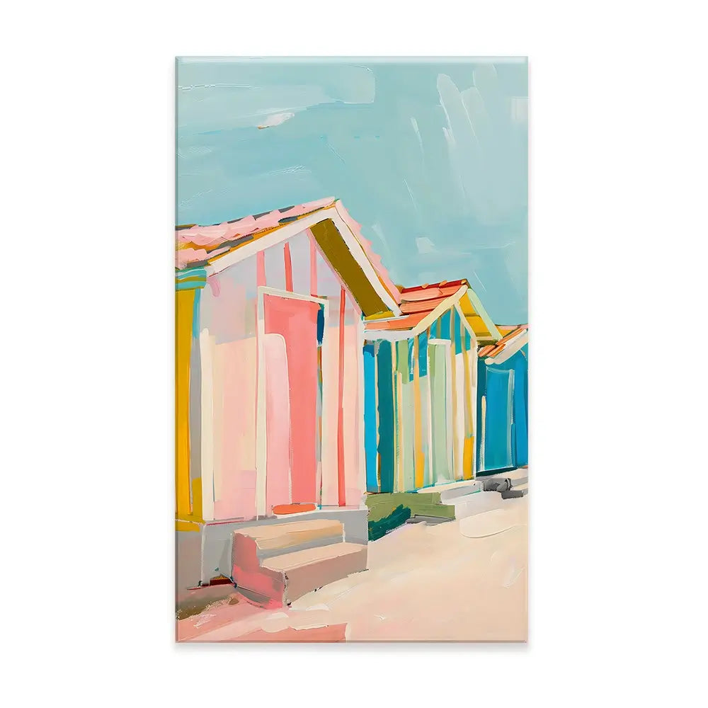 Beach Bungalows Canvas Print Beach Bungalows Canvas Print wall art product LSR Design Studio - Independent