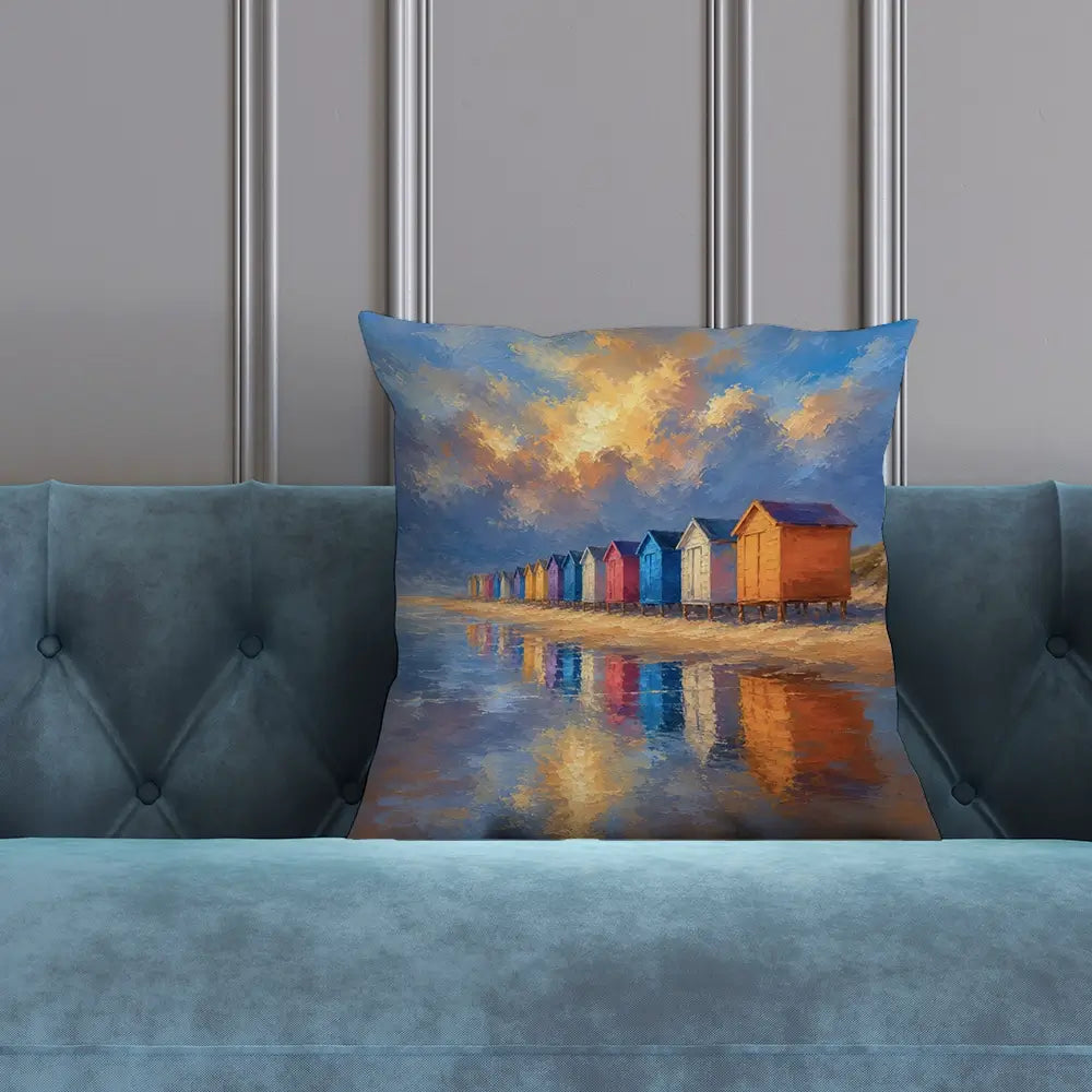 Beach Hut Love Cushion Beach Hut Love Cushion wall art product David Alexander Elder