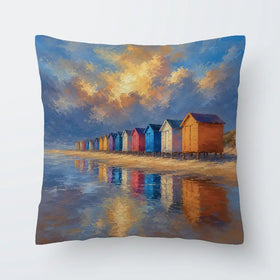 Beach Hut Love Cushion Beach Hut Love Cushion wall art product David Alexander Elder