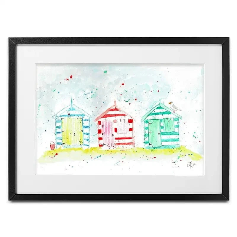 Beach Hut Splash Framed Art Print Beach Hut Splash Framed Art Print wall art product Jamie Taylor