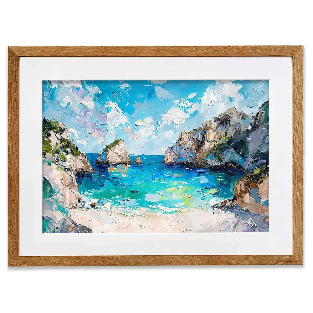 Beach Painting Framed Art Print Beach Painting Framed Art Print wall art product Elena Avanesova