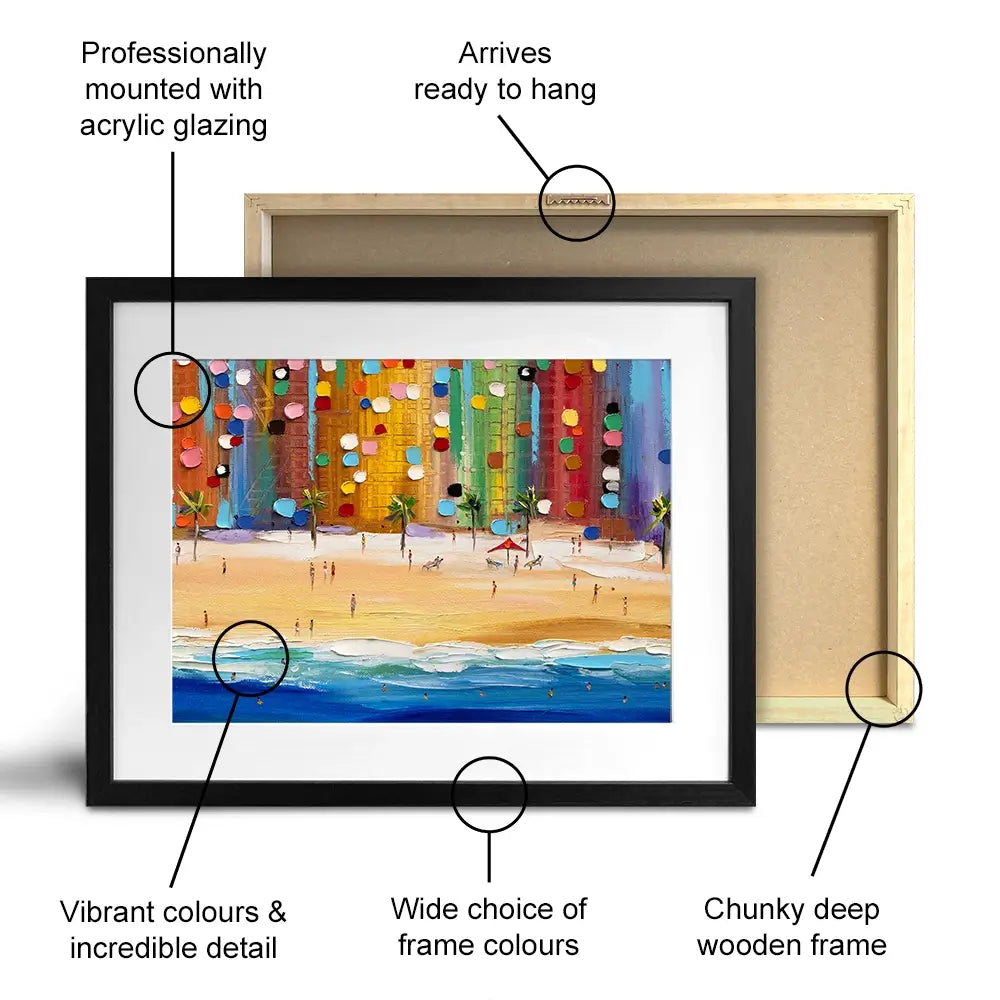 Beach Vibes Framed Art Print Beach Vibes Framed Art Print wall art product Ekaterina Ermilkina