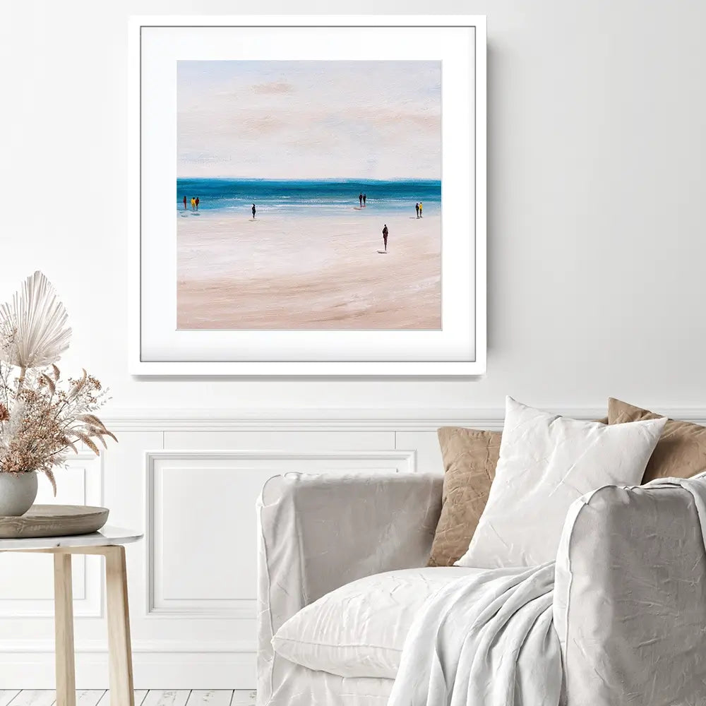 Beach Walks Square Framed Art Print Beach Walks Square Framed Art Print wall art product CYC / Shutterstock