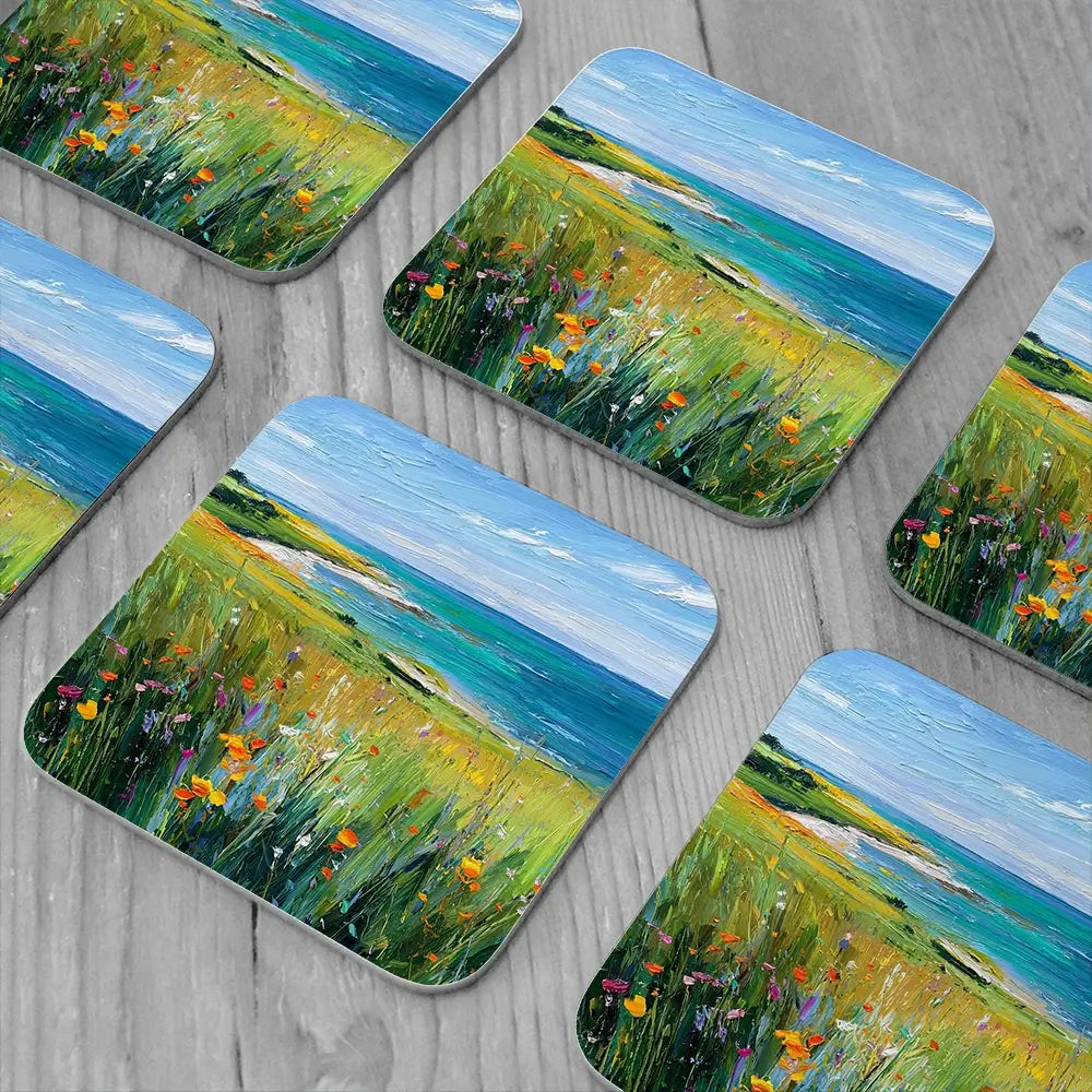 Beachy Blossoms Coaster Set Beachy Blossoms Coaster Set wall art product David Alexander Elder