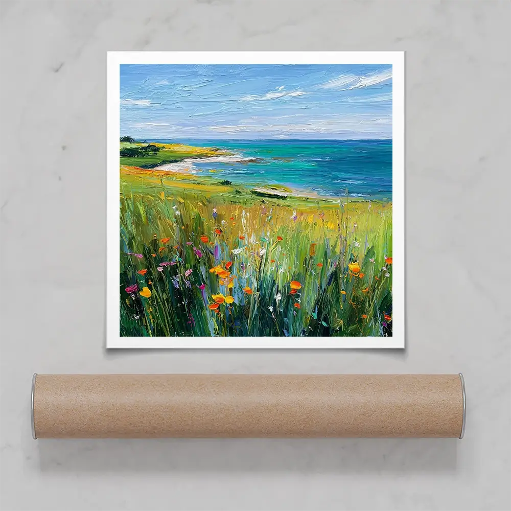Beachy Blossoms Square Art Print Beachy Blossoms Square Art Print wall art product David Alexander Elder