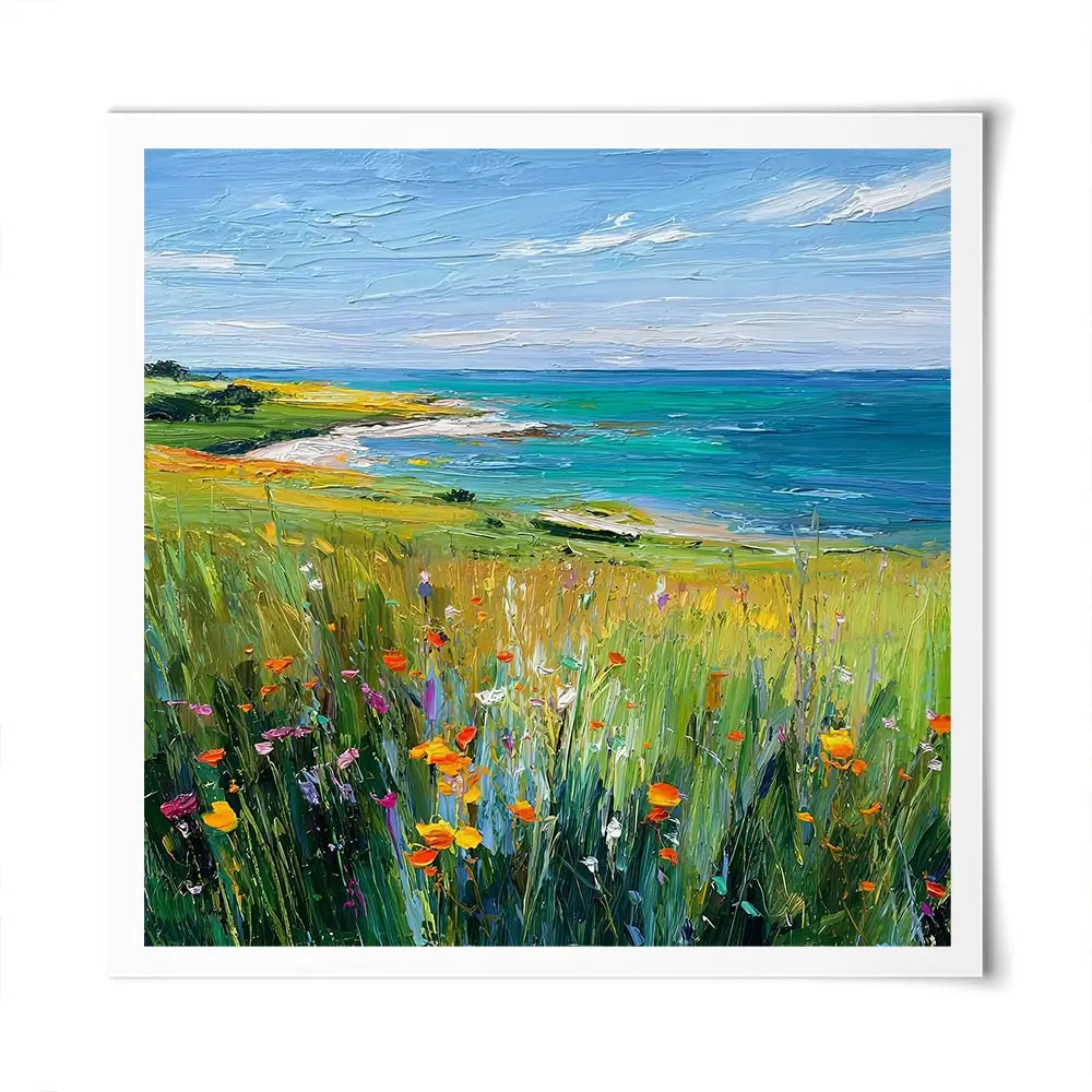 Beachy Blossoms Square Art Print Beachy Blossoms Square Art Print wall art product David Alexander Elder
