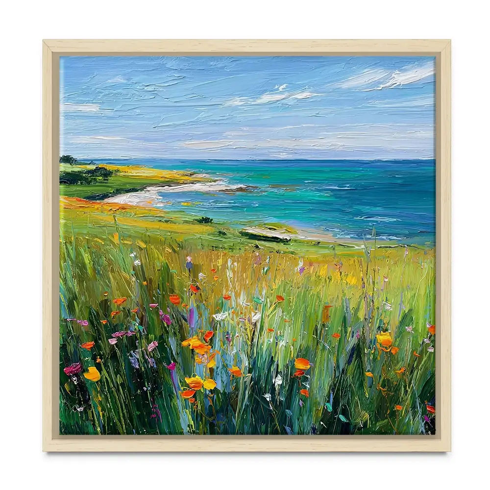 Beachy Blossoms Square Canvas Print Beachy Blossoms Square Canvas Print wall art product David Alexander Elder