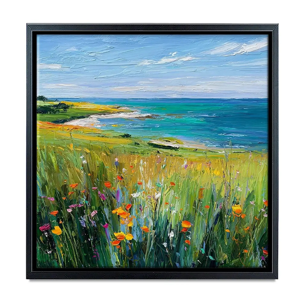Beachy Blossoms Square Canvas Print Beachy Blossoms Square Canvas Print wall art product David Alexander Elder