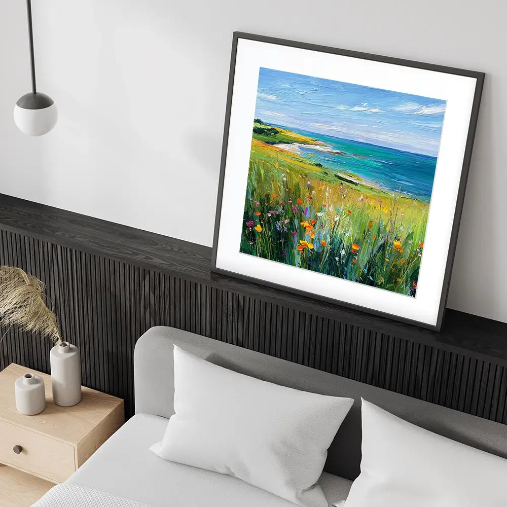 Beachy Blossoms Square Framed Art Print Beachy Blossoms Square Framed Art Print wall art product David Alexander Elder