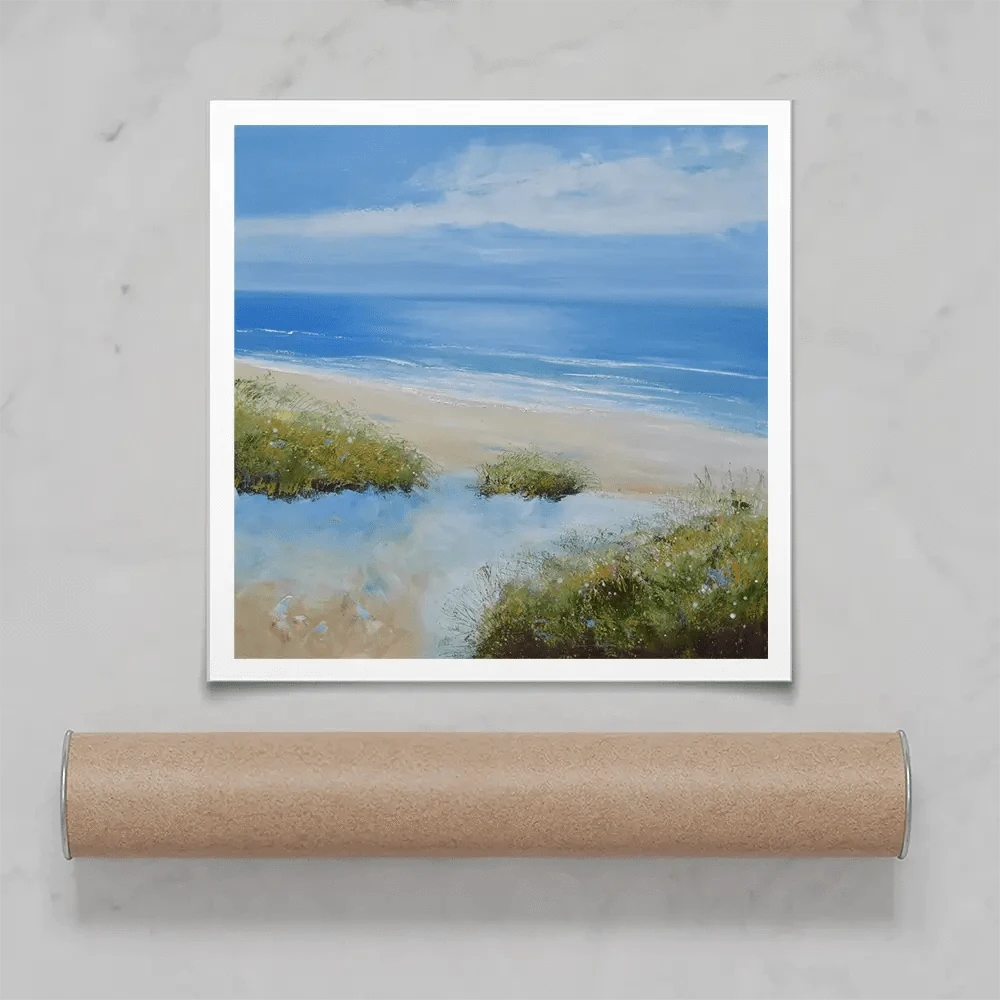 Beachy Square Art Print Beachy Square Art Print wall art product Laure Bury