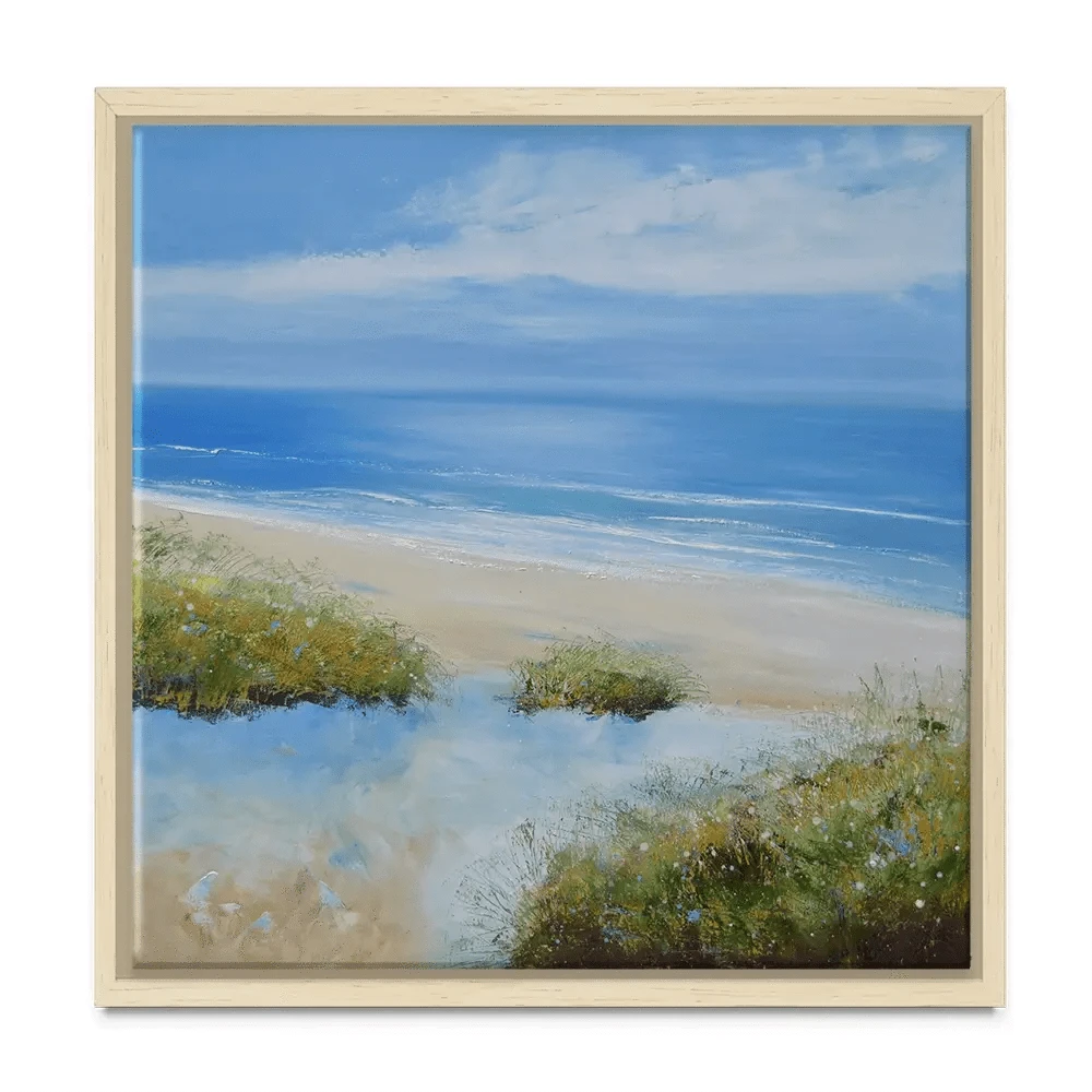 Beachy Square Canvas Print Beachy Square Canvas Print wall art product Laure Bury