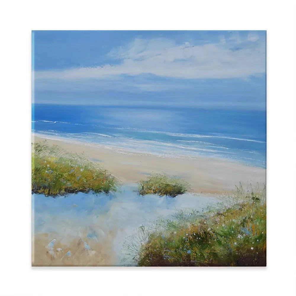 Beachy Square Canvas Print Beachy Square Canvas Print wall art product Laure Bury