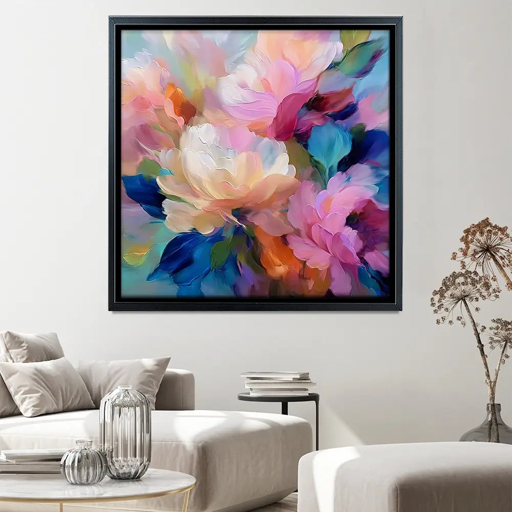 Beaming Bouquet Square Canvas Print Beaming Bouquet Square Canvas Print wall art product David Alexander Elder