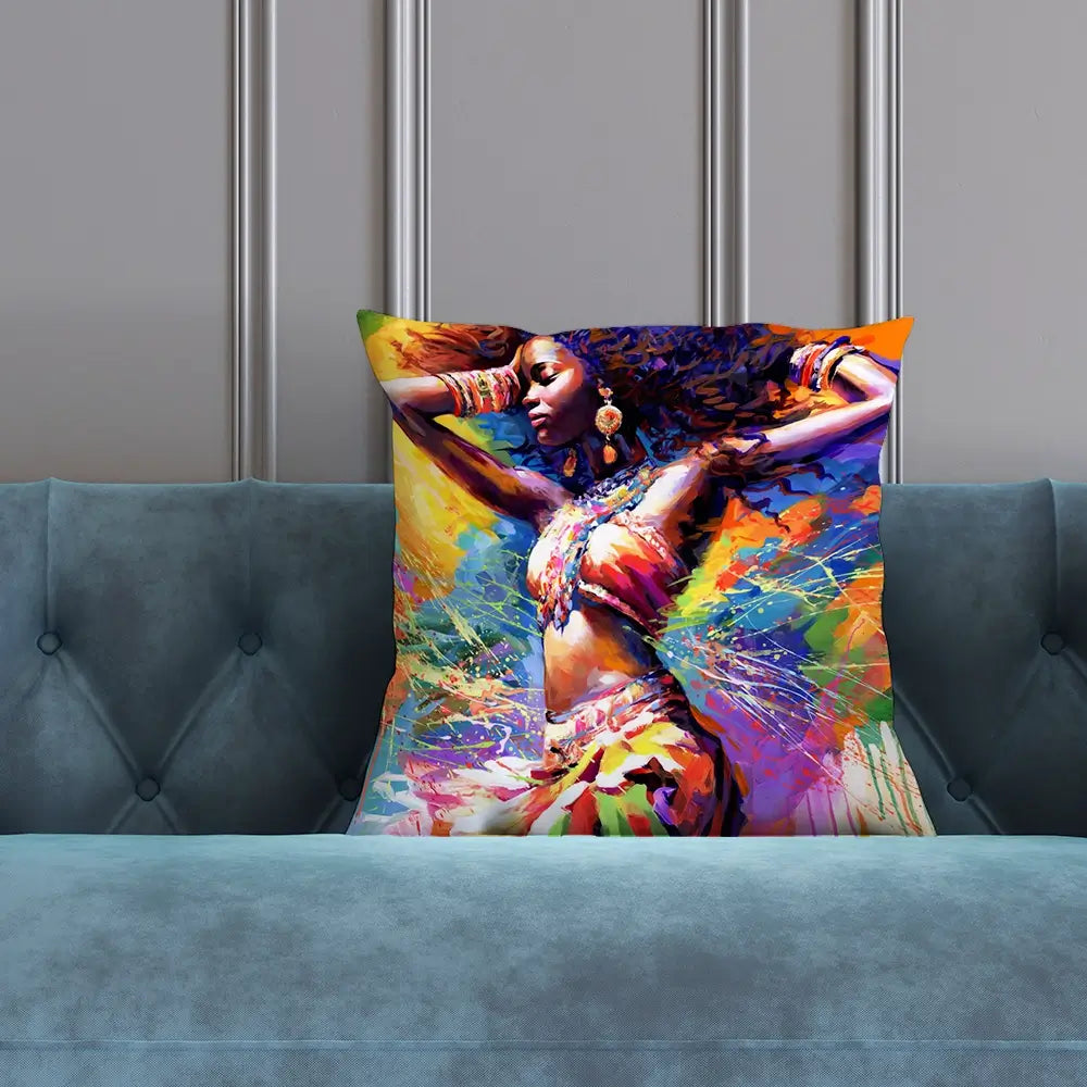 Beautiful African Woman Cushion Beautiful African Woman Cushion wall art product Leon Devenice