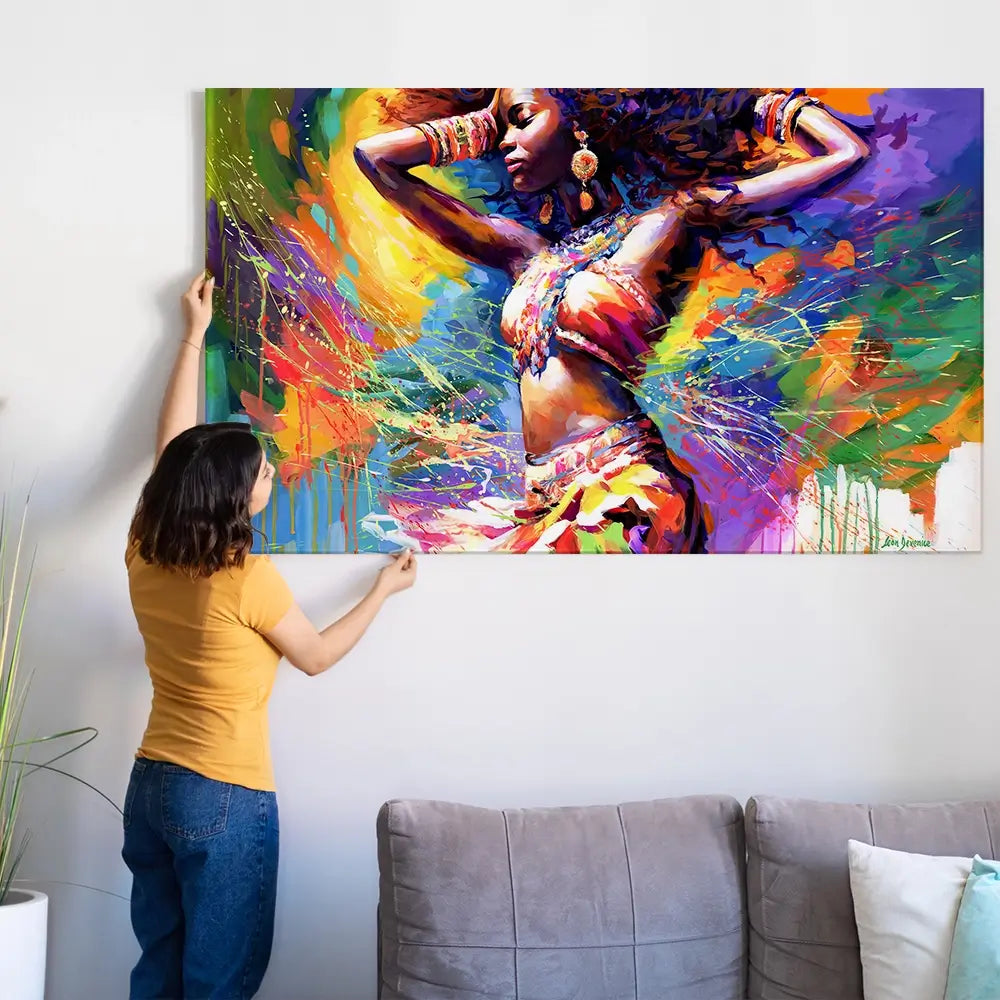 Beautiful African Woman Oversized Canvas Print Beautiful African Woman Oversized Canvas Print wall art product Art Print Shop