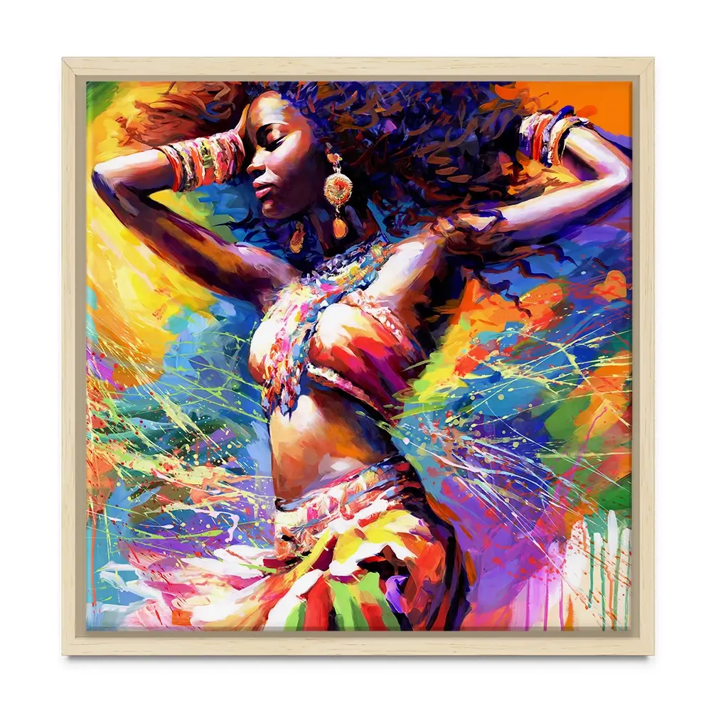 Beautiful African Woman Square Canvas Print Beautiful African Woman Square Canvas Print wall art product Leon Devenice
