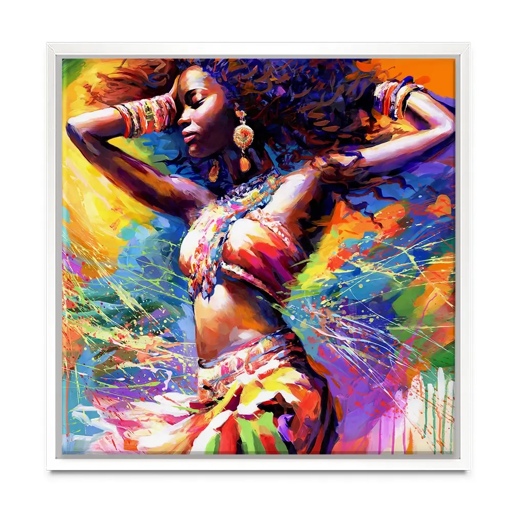 Beautiful African Woman Square Canvas Print Beautiful African Woman Square Canvas Print wall art product Leon Devenice